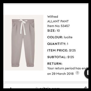 Wilfred Allant Pants (Aritzia) - Lucite